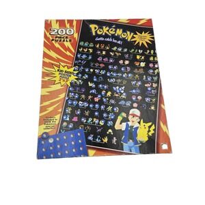 1999 Pokémon 200 Piece Puzzle Character Collector Chart Hasbro‎ MB Vintage